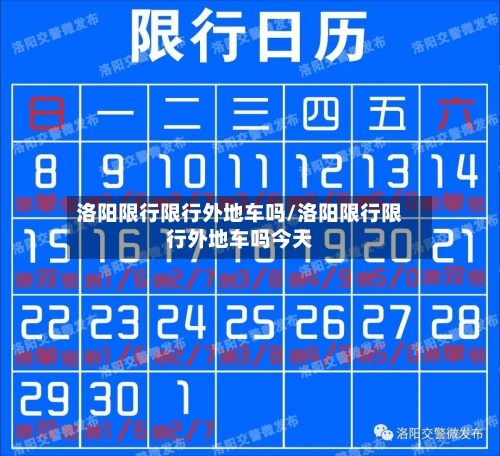 洛阳限行限行外地车吗/洛阳限行限行外地车吗今天