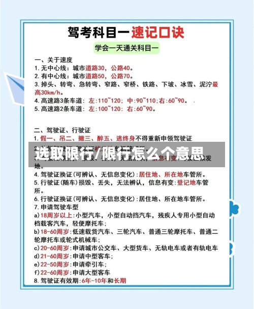 选取限行/限行怎么个意思-第2张图片