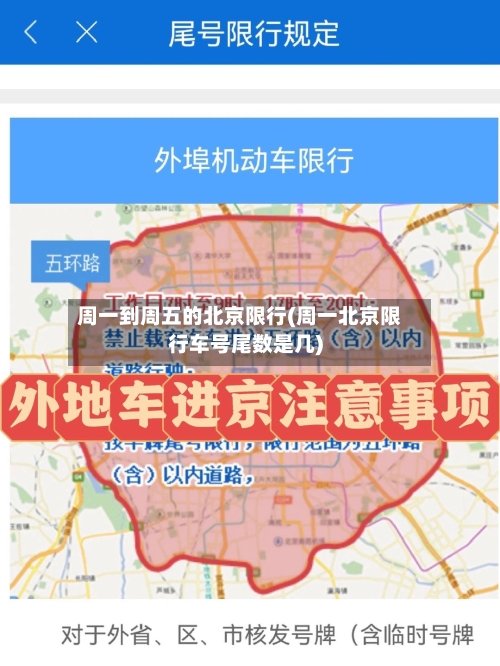 周一到周五的北京限行(周一北京限行车号尾数是几)